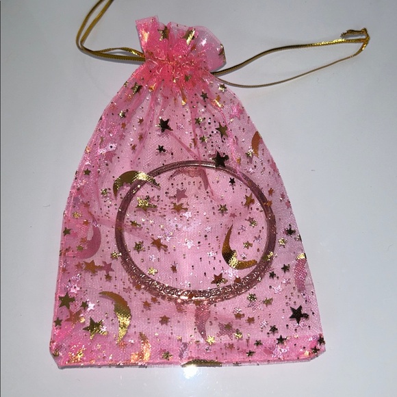 NWOT Designer Rose Gold Plated Sterling Silver Genuine Morganite Bangle Bracelet - Picture 4 of 8